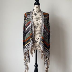 Poof! Waterfall Fringe Cardigan